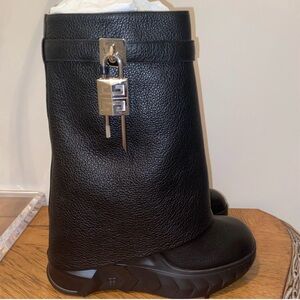 Givenchy Black Ankle Boots with Silver Accent